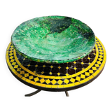 Large green ceramic plate by Tamegroute - 60 cm
