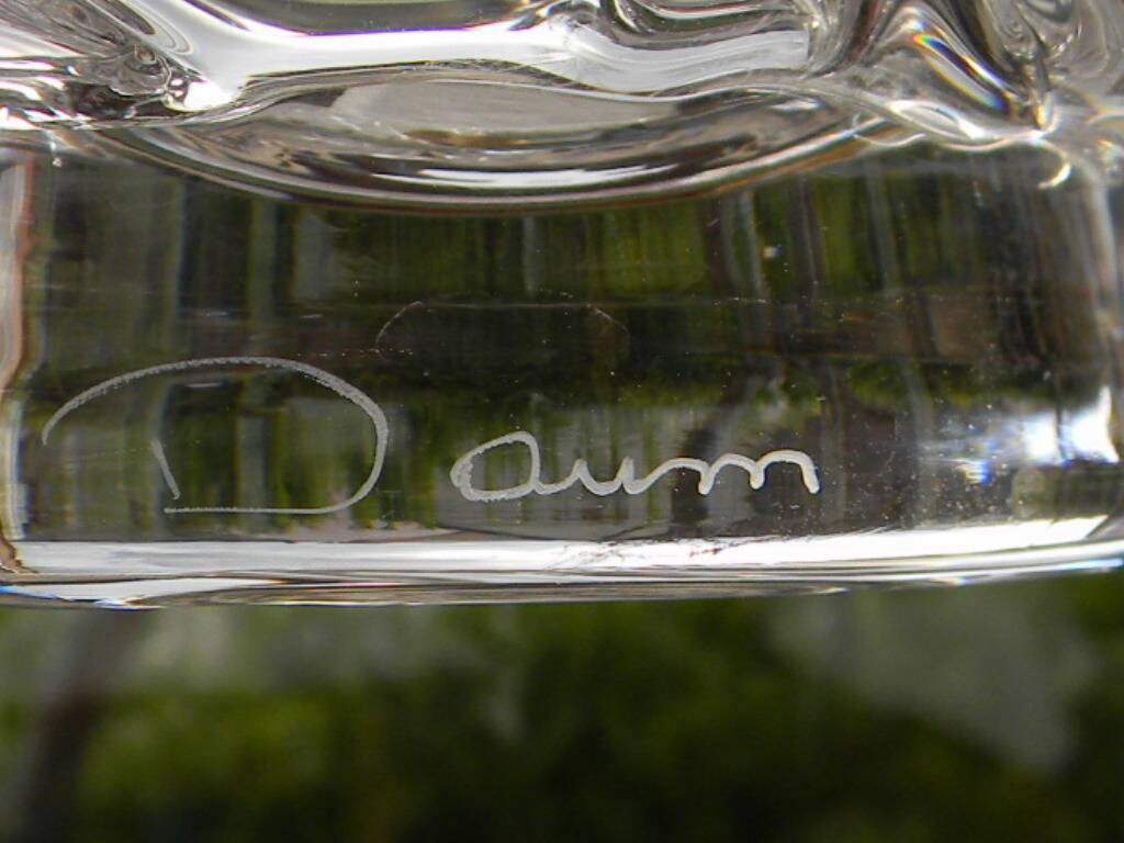 Lot de 6 verres à orangeade en cristal de daum france. modèle sorcy gravé.