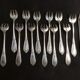 12 oyster forks & box
