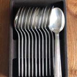 12 Soup spoons Ercuis in silver metal