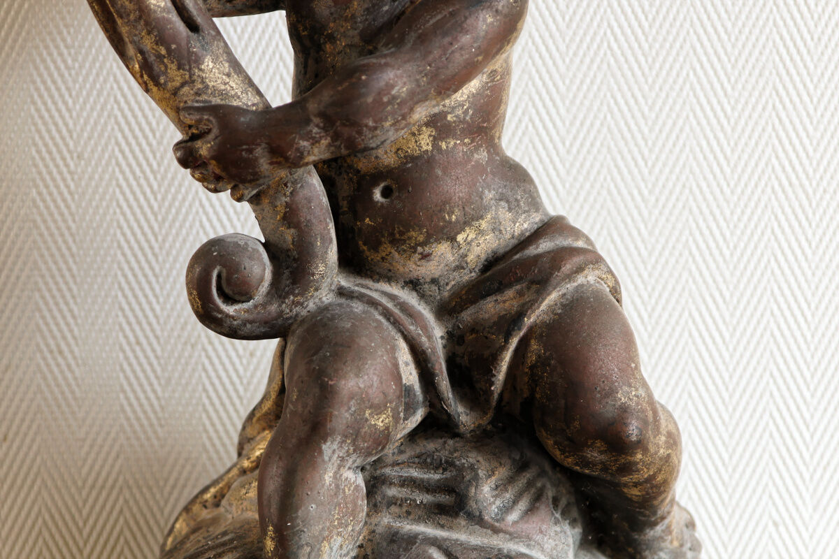 Ancient plaster cherub