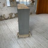 Factory blue patinated workshop furniture