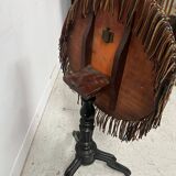 Napoleon III tilting side table in blackened wood, 19th century