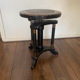 Art deco regency piano stool in oak 1920s