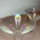 Verres à martini irisés