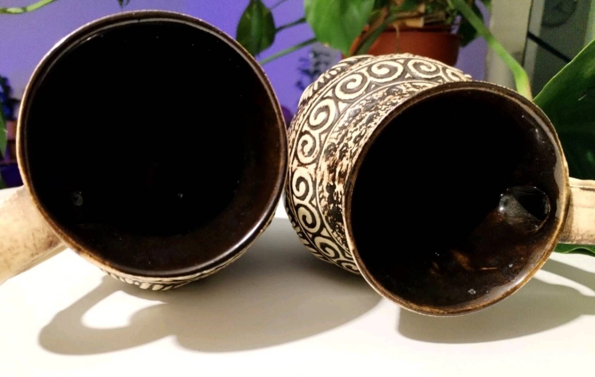 Paire de pichets, vases vintage Bay Keramik 671-20 – West Germany