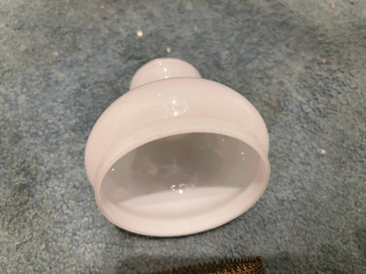 Vintage Brass Opaline Glass Sconces, 1960s, Set of 2