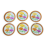 Set of 6 Anemone dessert plates from DIGOIN Sarreguemines