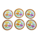 Set of 6 Anemone dessert plates from DIGOIN Sarreguemines