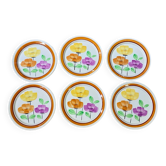 Lot de 6 assiettes à dessert Anémone de DIGOIN Sarreguemines