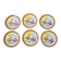 Set of 6 Anemone dessert plates from DIGOIN Sarreguemines