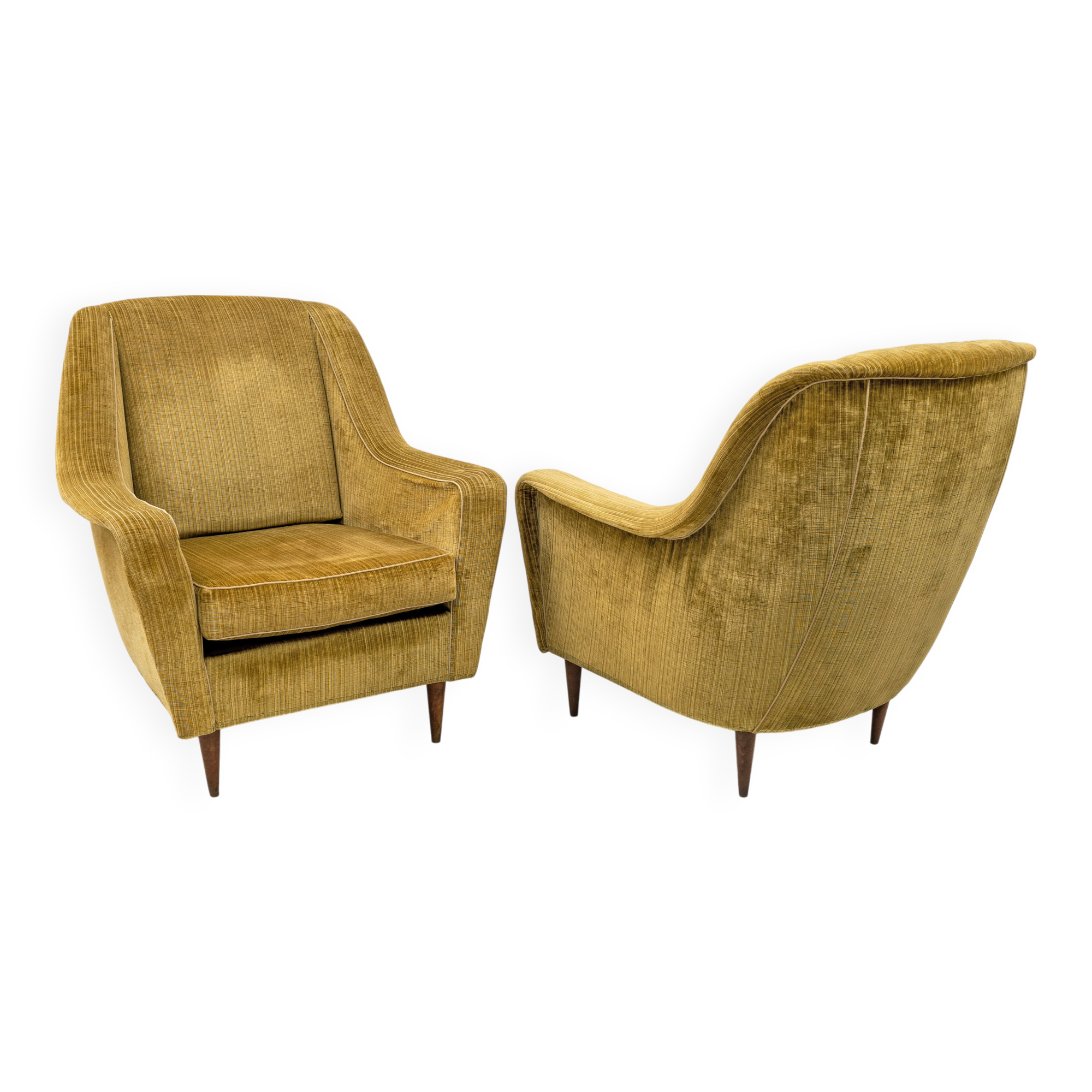 Ico Parisi Mid-Century Modern Italian Armchairs for Ariberto Colombo, 50s