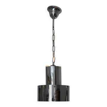 Chrome metal chandelier, Italian design, 70s