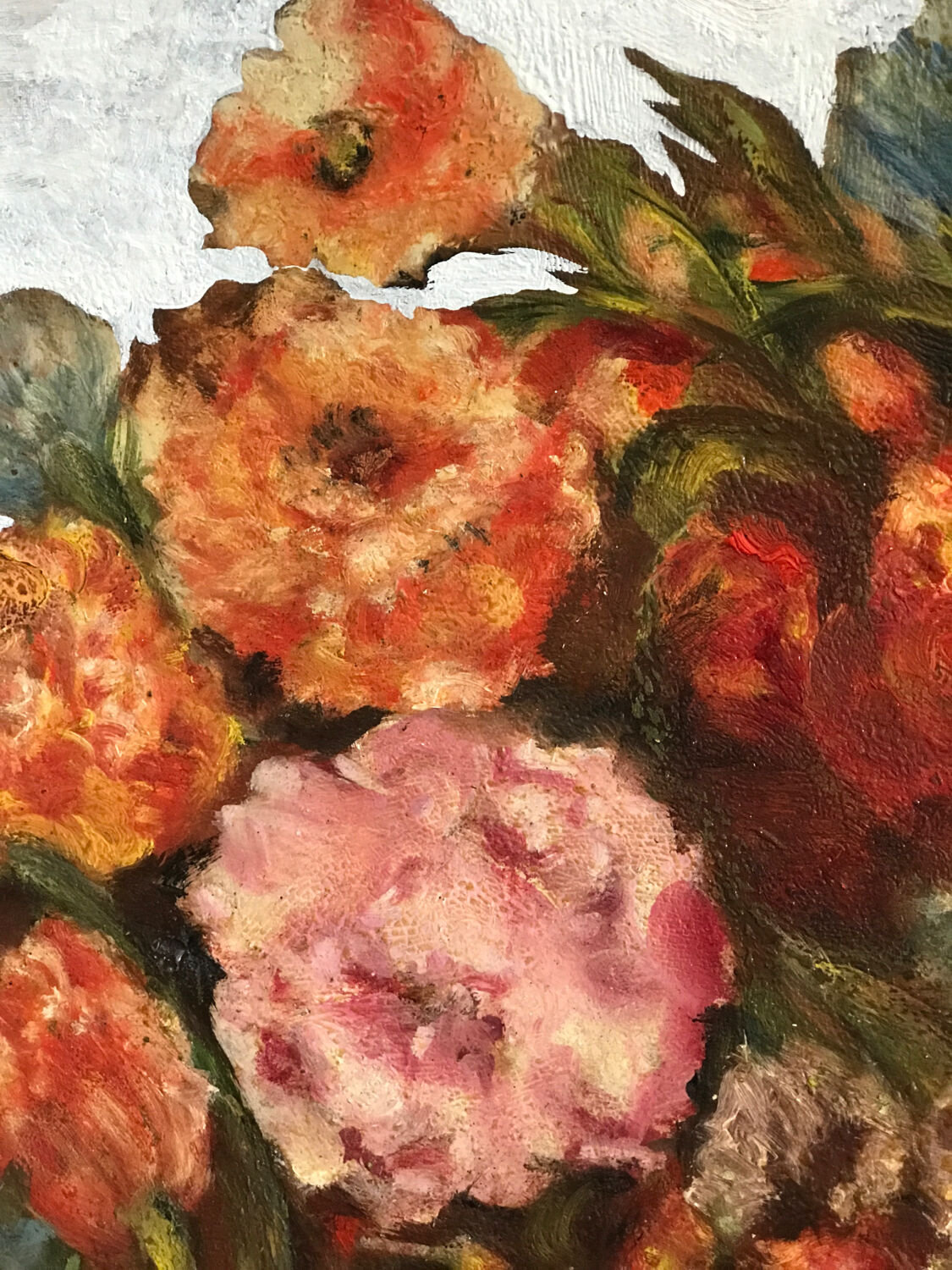 Peinture bouquet de fleurs art nouveau