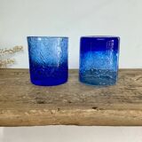 5 verres bullés vintage