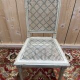 Set of 6 Louis XVI caned wood chairs with a refreshed finish.