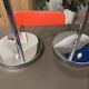 Pair of vintage chrome design lamps – MOOS Switzerland – Italian style