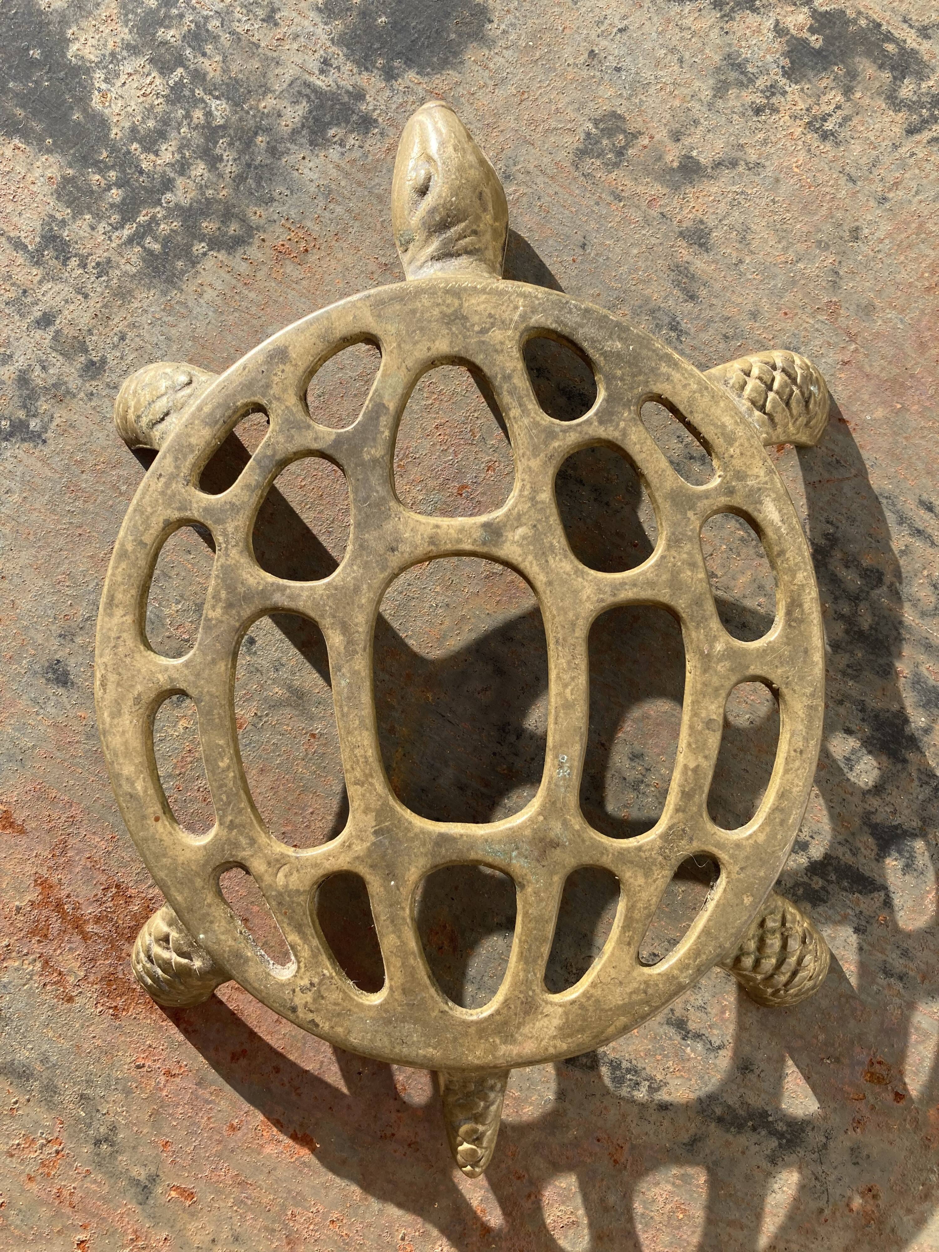 Vintage brass turtle trivia