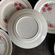 6 vintage floral ceramic dinner plates – retro country style