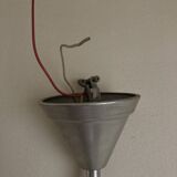 Globe pension suspension in opaline and aluminum 1950