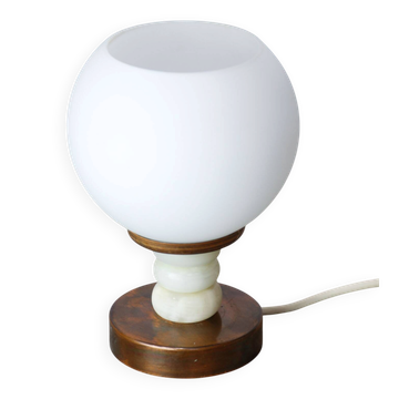 Vintage Italian Table Lamp in Copper and Marble, 1960s