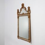 20th century Belgian Rococo-Venetian Mirror in Gilded Wood