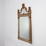 Miroir rococo-vénitien belge du XXe siècle en bois doré