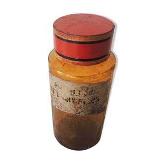 Old pharmacy jar, apothecary bottle, brown glass