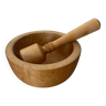 Wooden mortar and pestle