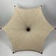 Teak and linen umbrella pendant by Domus, 1970s
