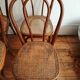 Serie de 4 chaises bistrot cannées