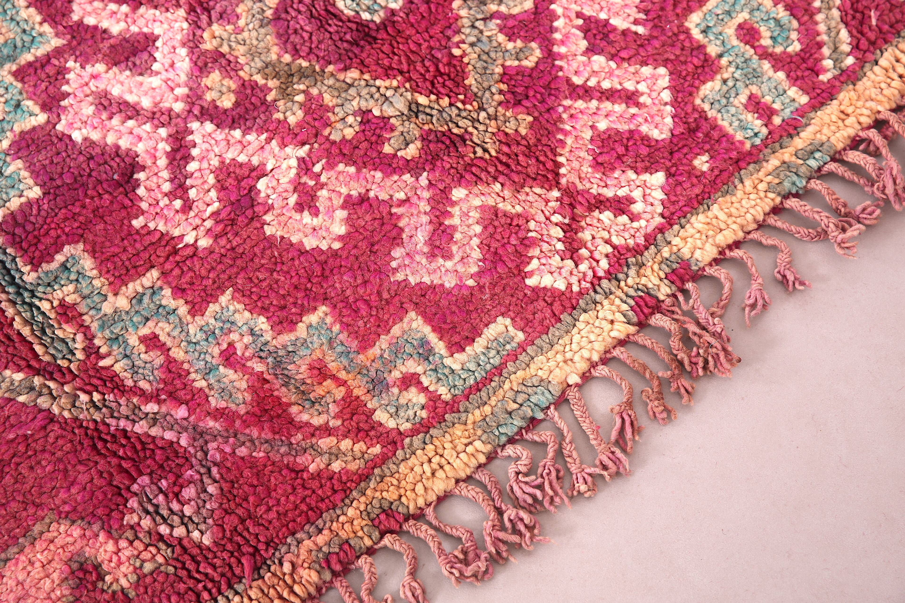 Purple vintage moroccan rug 212 CM X 343 CM