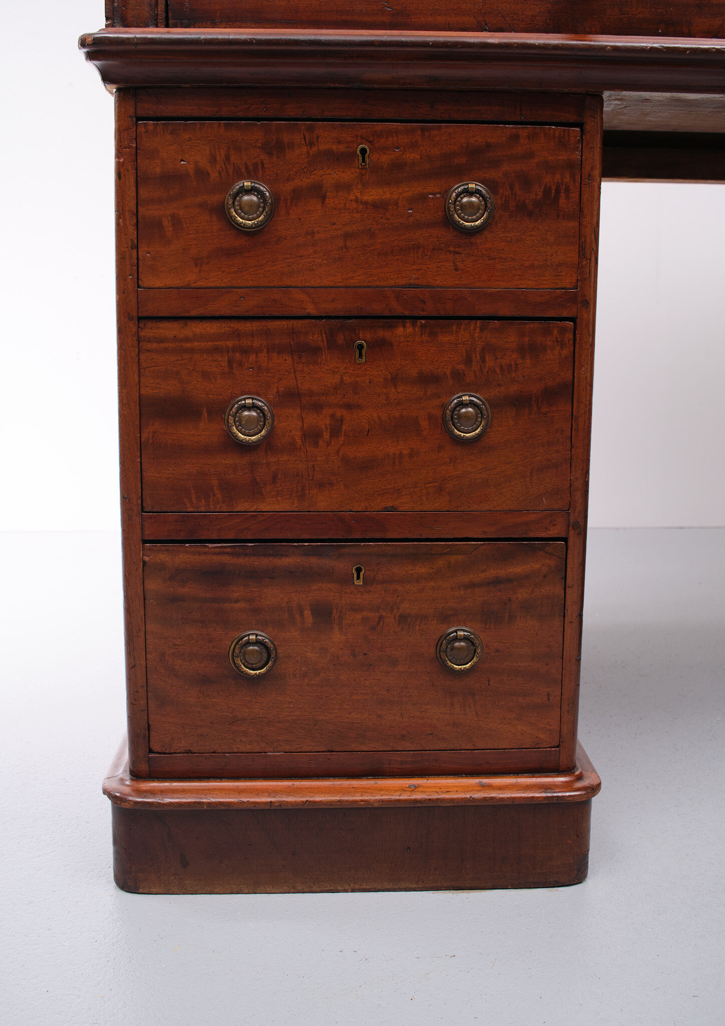 Antique Hobbs & Co. English Roll Top Cylinder Desk