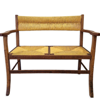 Banc paillé