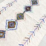 Berber carpet Azilal ecru with colorful graphic patterns 250x155m