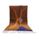 Tapis beni ouraine fait main taille 150 x 250 cm