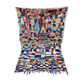 Multicolor carpet in boucherouite fabric 130x193cm