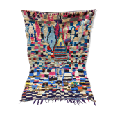 Tapis multicolor en tissu boucherouite 130x193cm