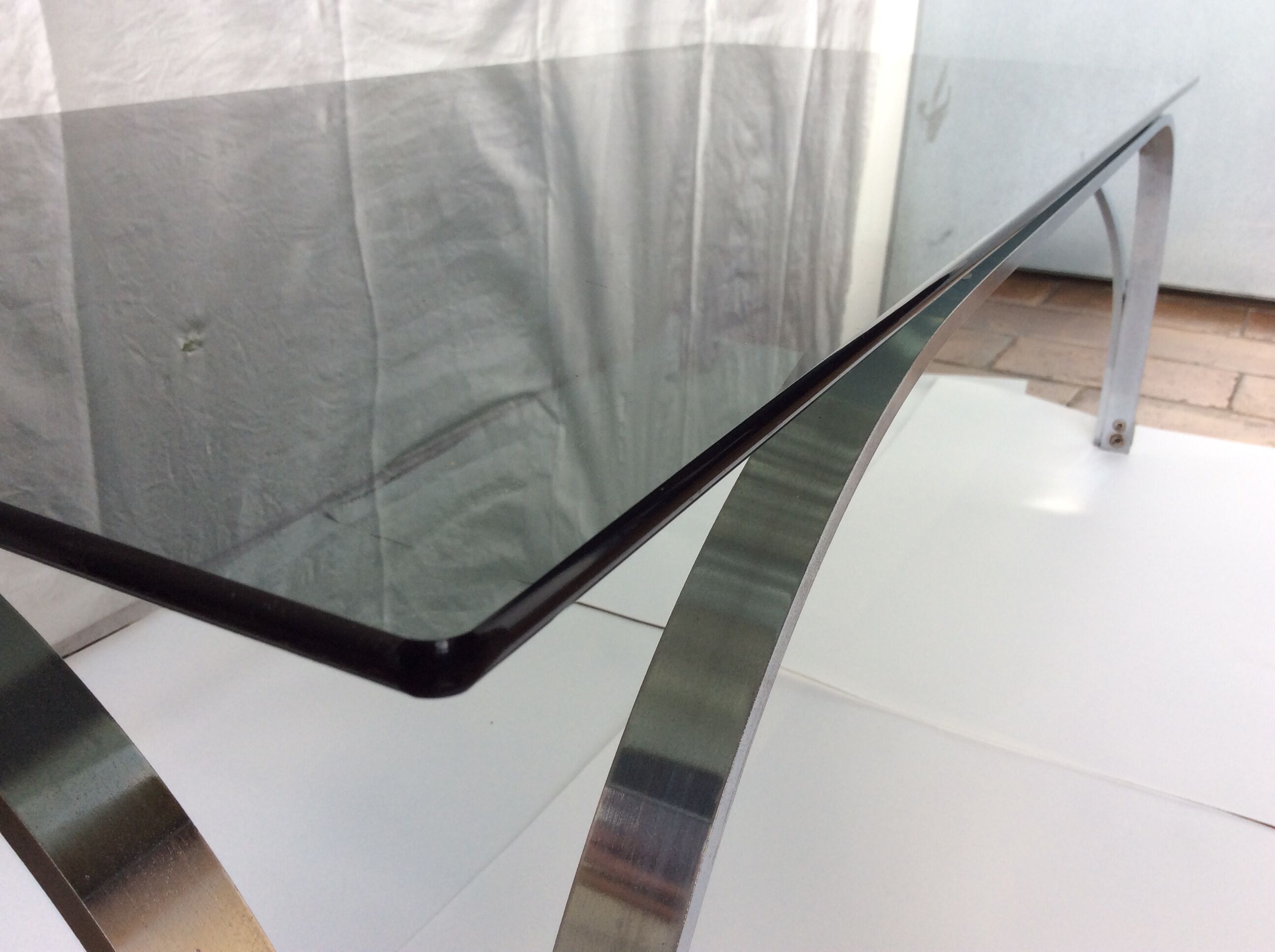 Vintage glass coffee table