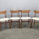 Set of 4 Danish Teak Dining Chairs by Schionning & Elgaard, 1960s