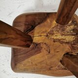 Tripod tabouret in massive olivier
