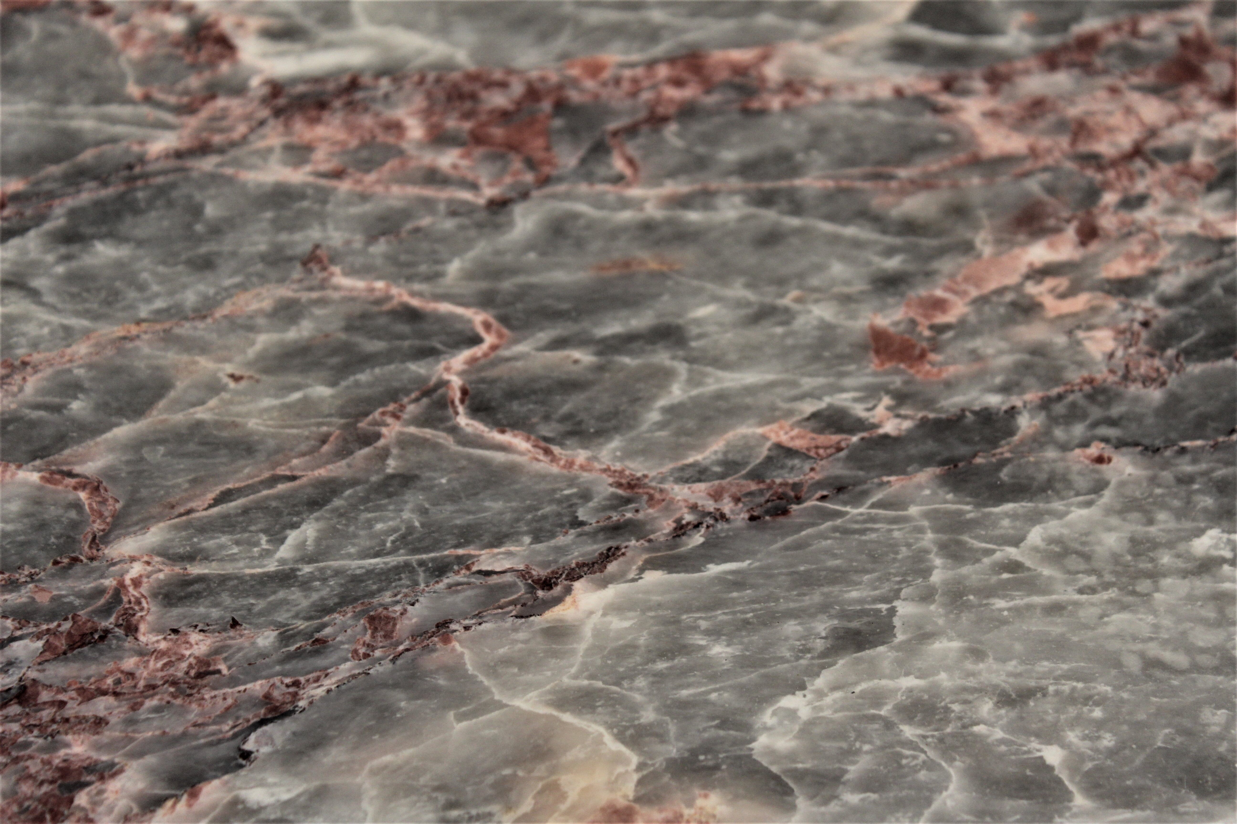 Vintage green and red marble coffee table