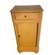 Yellow painted wooden bedside table