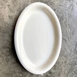 Sarreguemines oval dish in unbleached earthenware