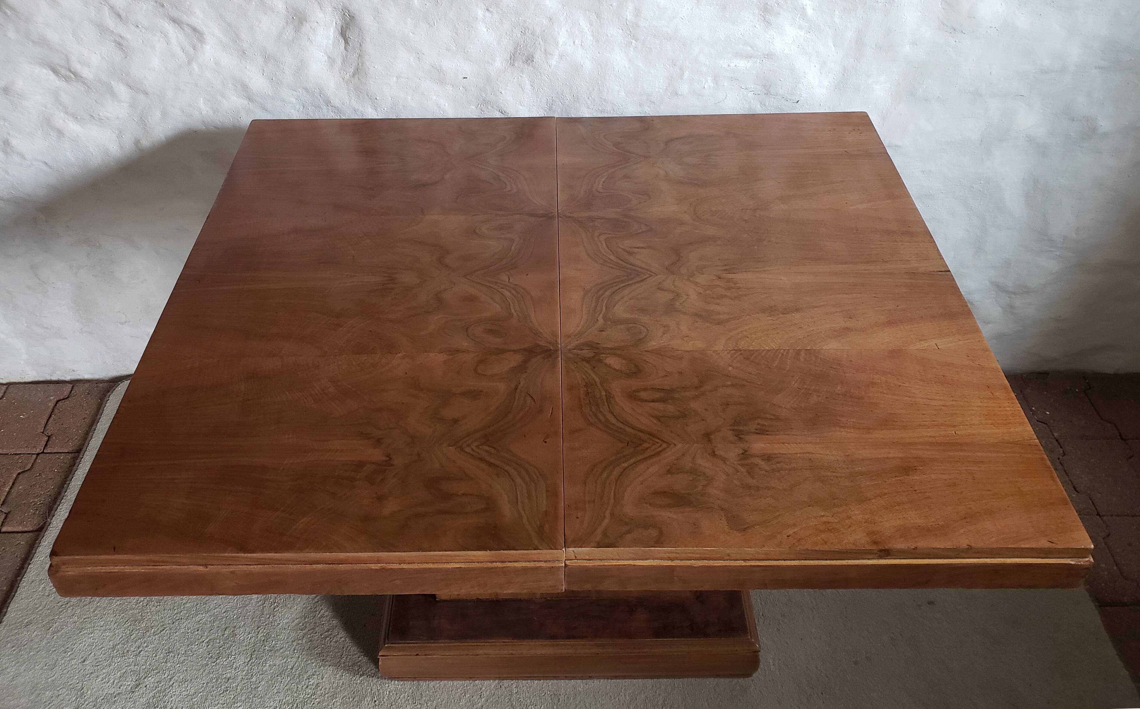 Walnut art-deco table