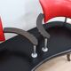 1990s Italian black and red post modern design bench
