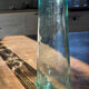 Transparent glass vase