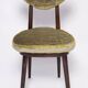 Heart-shaped mid-century chair in green velvet New Waves, Europe, 1960s