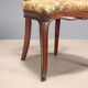 Antique Louis-Philippe chairs in walnut and fabric, 19th century