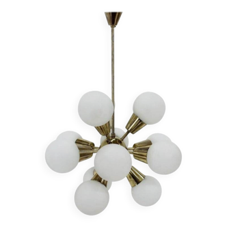 Midcentury Space Age Sputnik Chandelier Kamenický Šenov, 1970s